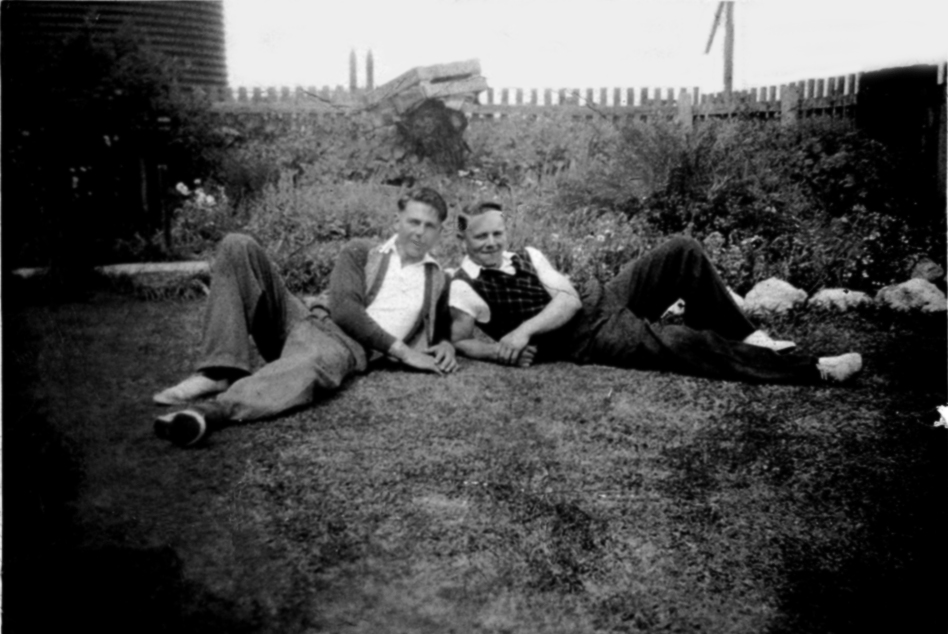 Arthur Hillbrick and one of his friends